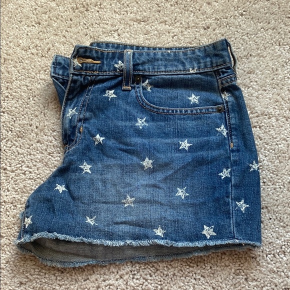 Gap Women's Blue Denim Star Shorts - Picture 4 of 4